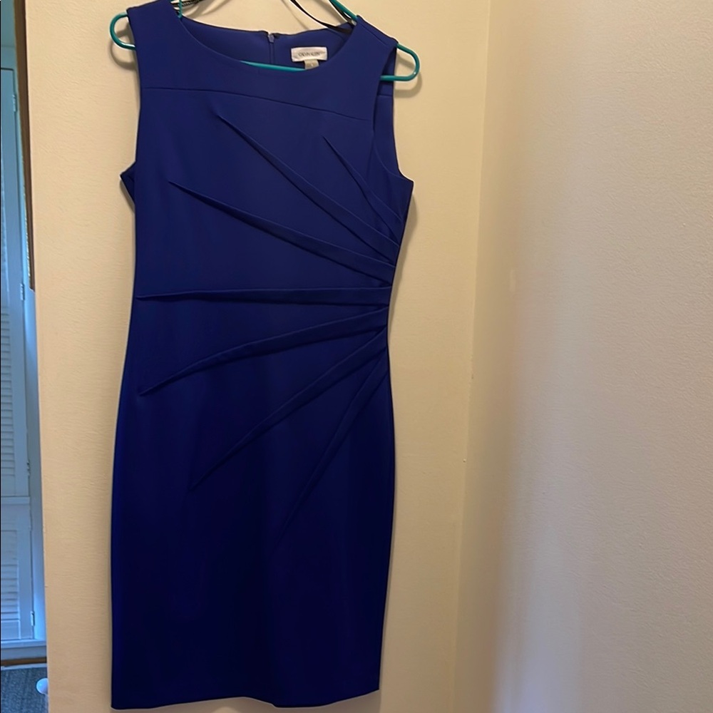 Elegant Blue Sleeveless Dress